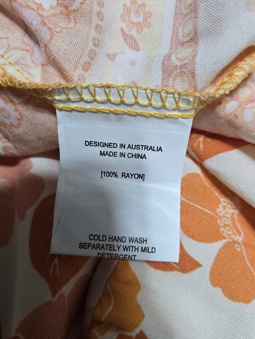Petal & Pup Size 10 Sunny Orange Floral Dress, Tie Waist & Tiered Bottom. NWT - Picture 12 of 12